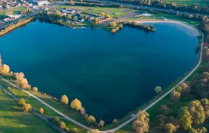 Voie verte en bord de rivière La Sarthe entre Le Mans et Arnage
