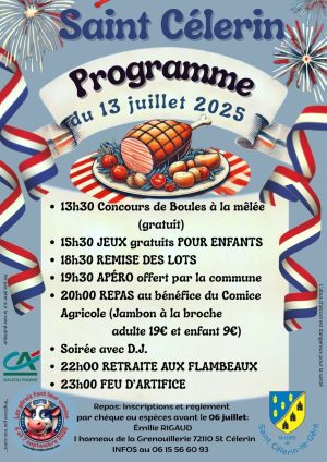 Fête nationale : repas festif, retraite aux flambeaux et feu d’artifice
