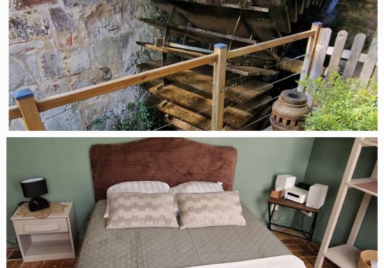 La chambre du Meunier – Moulin de Barutel avec spa et hammam