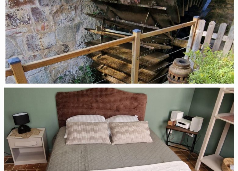 La chambre du Meunier – Moulin de Barutel avec spa et hammam