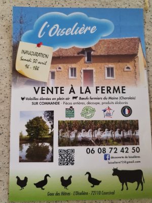 L’OISELIÈRE – VENTE À LA FERME DE VOLAILLES ET BOEUFS FERMIERS DU MAINE