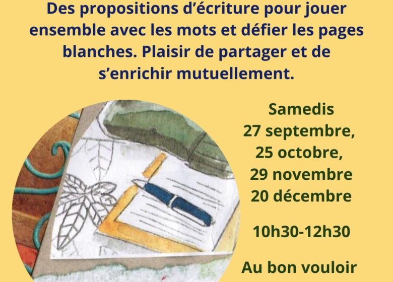 Atelier d’écriture