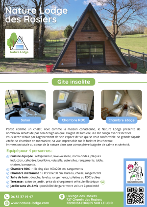 Nature lodge des Rosiers