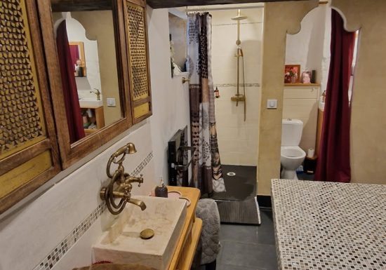 La chambre du Meunier – Moulin de Barutel avec spa et hammam