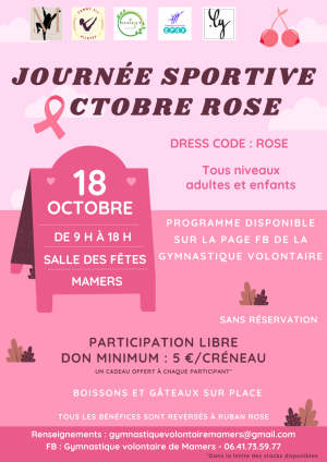 Journée sportive Octobre Rose