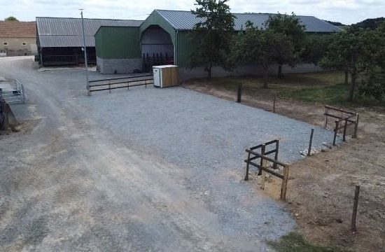 Aire de stationnement à la ferme
