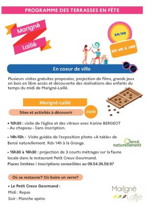 Journées du Patrimoine / Terrasses en fête en Orée de Bercé-Belinois