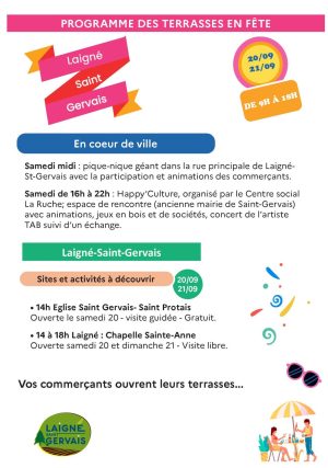 Journées du Patrimoine / Terrasses en fête en Orée de Bercé-Belinois