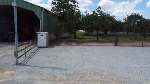 Aire de stationnement à la ferme