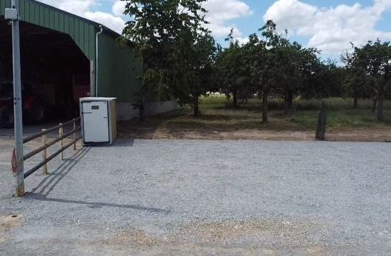 Aire de stationnement à la ferme